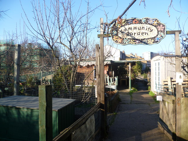 Entrance to the community garden at Vauxhall City Farm